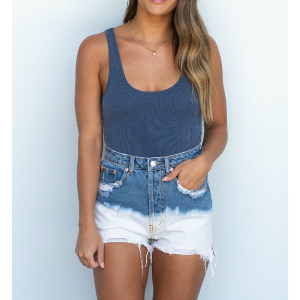 Dip Dye Bleached Shorts